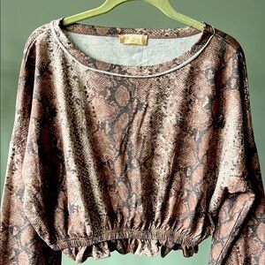 Snake Print Women's Top